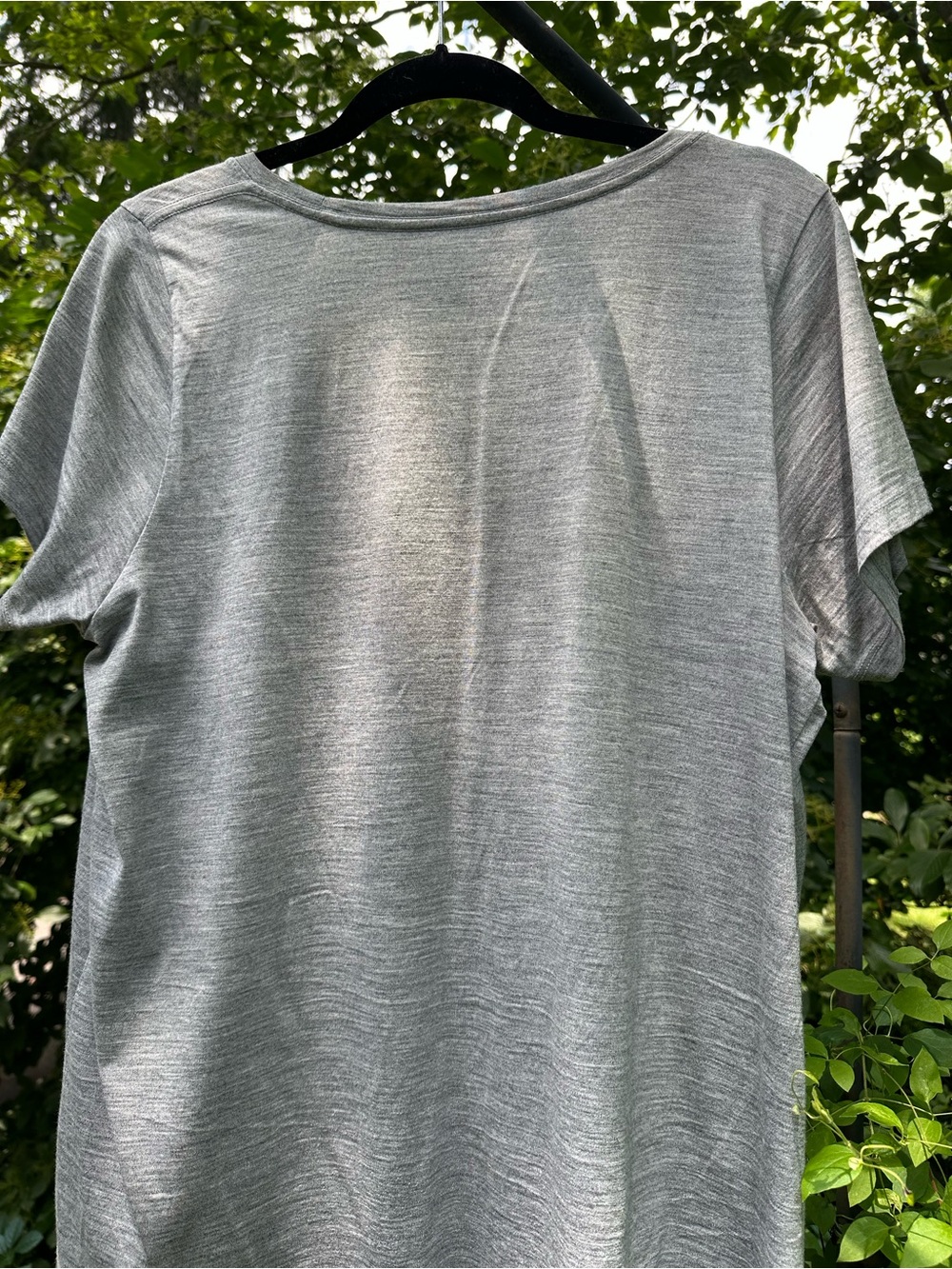 Wool& Stella Scoop Neck Short Sleeve Tee - Heather Gray - Picture 2 of 2